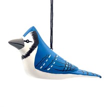 Blue Jay Bird Fair Trade Nicaragua Handcrafted Wooden Ornament - $15.83