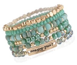 FASHION Inspirational Multi Layer Beaded Stackable - - £38.32 GBP
