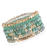 FASHION Inspirational Multi Layer Beaded Stackable - - £38.18 GBP