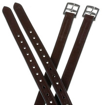 54&quot; Length Adult English Saddle Stirrup Leathers Dark Brown Leather for ... - £15.59 GBP