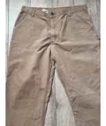 Carhartt B11 BRN 40x32 Brown Dungaree Fit Pants Mens Workwear Distressed Grunge - $36.60