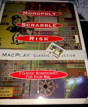 Rare Macplay&#39;s Triple Pak Monopoly Risk Deluxe And Scrabble 1994 Box Set OS7R... - £69.69 GBP