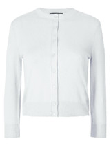 Ladies Ex M*S SOFT-WHITE Cropped 3/4 Sleeve Dress Cardigan size 8-22 - £20.44 GBP