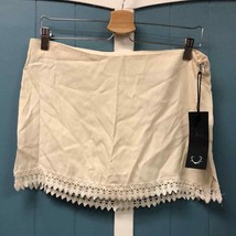 For Love and Lemons ivory mini skirt with batten burg lace on the hem si... - £35.24 GBP