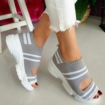 Women Sandals High Heels Platform Women Shoe gray 36 - £14.38 GBP