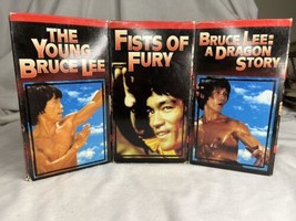 Bruce Lee VHS Lot X3 Young, Fists Of Fury, A Dragon Story - £7.88 GBP