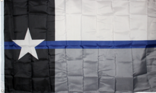 TEXAS POLICE MEMORIAL BLUE LINE BLUE LIVES MATTER 3X5 FLAG ROUGH TEX® 68... - $18.88