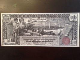 Reproduction $1 Educational 1896 Silver Certificate George &amp; Martha Wash... - £3.17 GBP