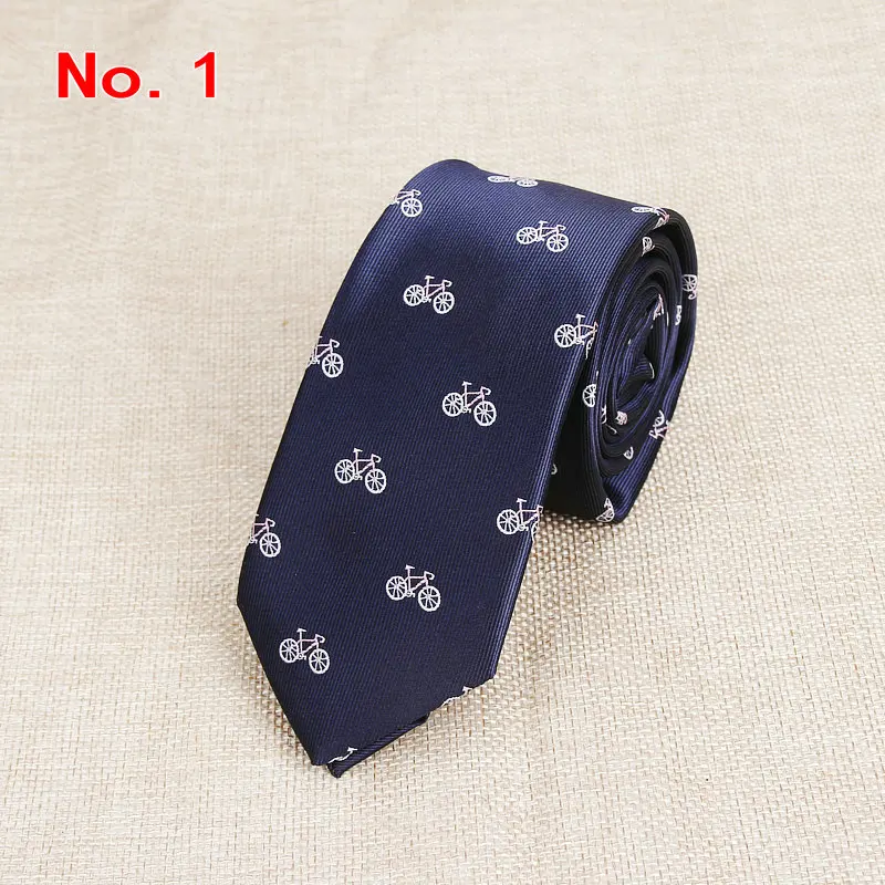 Play New Design Animal Tie For Men Polyester Woven Aktie Bicycle Car Monkey Dog  - £23.18 GBP