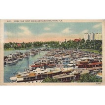 1939 Royal Palm Yacht Basin &amp; Miami River, Miami, Florida - £6.12 GBP