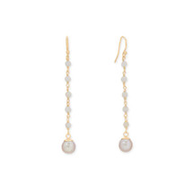 14/20 Gold Fill Pink Opal and Cultured Freshwater Pearl Drop Earrings - £35.97 GBP
