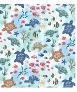 Sea Turtles Ocean Valance Curtain 42x14 Window Treatment - £11.84 GBP