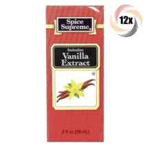 12x Packs Spice Supreme Imitation Vanilla Flavor Extract | 2oz | Fast Sh... - £28.45 GBP