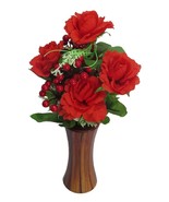 artificial flowers in vase pot indoor and outdoor - £28.60 GBP