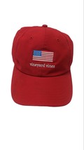 Vineyard Vines American Flag Red Cap Adjustable Strapback Dad Hat - £14.18 GBP