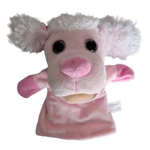 Vintage Pink Poodle Dog Sheep Plush Hand Puppet Stuffed Animal - £13.30 GBP