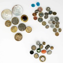 Lot of 44 Assorted Antique Buttons - $82.24