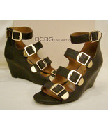 BCBGeneration Wedge Shoes Size-10B Dark Brown Leather - £39.82 GBP