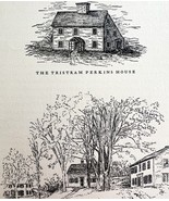 Tristram Perkins House And Street In Union Maine 1924 Art Print Antique ... - $27.32 CAD