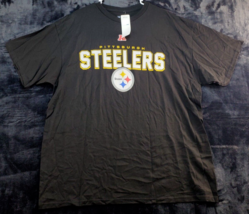 NFL Pittsburgh Steelers Team Apparel Shirt Football Mens 2XL Black 100% ... - $13.99