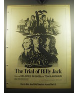 1974 The Trial of Billy Jack Movie Ad - Starring Delores Taylor and Tom ... - $18.49