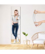 Unbreakable Wall Mirror Full Length Mirror Tiles, 4Pcs 10X10, Home Gym M... - €30,69 EUR