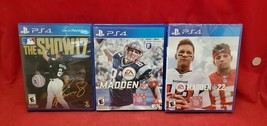 Lot of 3 PS4 Games MLB The Show 17 Madden 17 Madden 22 (sealed) - £15.57 GBP