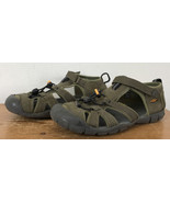 Keen SEACAMP 1025145 MILITARY OLIVE Green SAFFRON Hiking Sandals Youth 4 EU 36 - $24.99