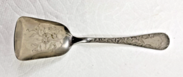 Antique Sterling Plated Floral Sugar or Jam Spoon Shovel 5 3/4 inch - $266.24 MXN