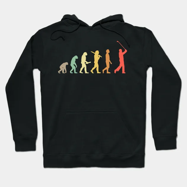 Retro Golf Evolution Gift For Golfers &amp; Golf Players Hoodie - $675.14 MXN