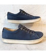 Birkenstock Arran Blue Canvas Lace-Up Sneakers Women’s 38 Cork Footbed C... - $968.91 MXN
