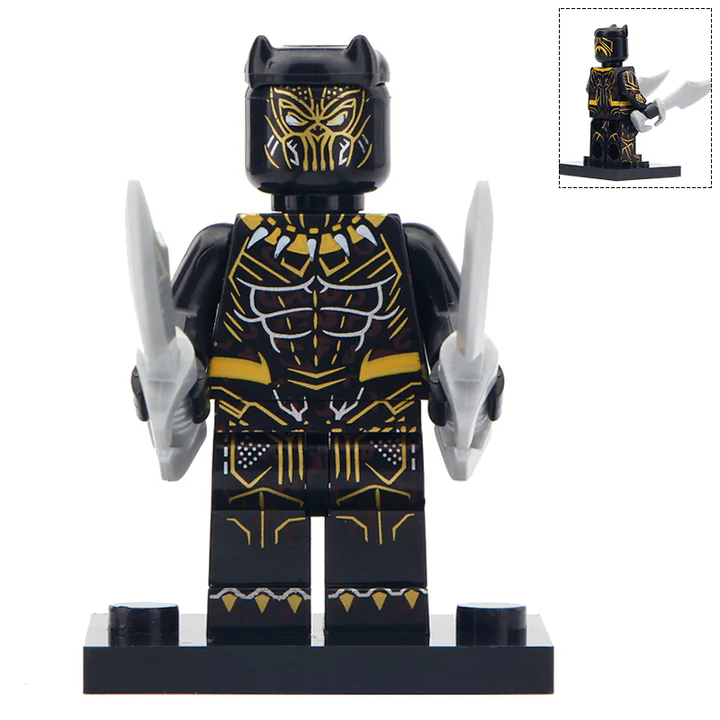 Erik Killmonger Custom Marvel Superhero Minifigure Black Panther - $8.19 CAD