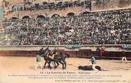 Bull Fighting Arrastre Bull Exit Arena Corrida de Toros #16 1910s postcard - £5.89 GBP