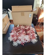 Mega-L Christmas Tinsel Garland Decorations 26.25Ft Pink and White Bells... - $18.51 CAD