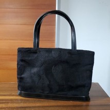 Lancôme Paris Handbag Purse Faux Fur Leather Cosmetics Skincare Vintage - £13.10 GBP