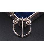 Vintage 800 Silver Double Ram Penannular Brooch – Antique-Inspired Celti... - $90.00