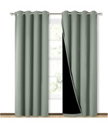 Nicetown 100% Blackout Window, Greyish Green, 2 Pieces, 52&quot; Wide Per Panel - $50.99