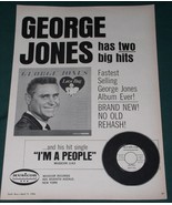 George Jones Cash Box Magazine Advertisement Vintage 1966 I&#39;m A People - $377.73 MXN