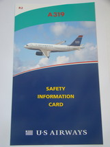 Airline Collectibles - US AIRWAYS - SAFETY INFORMATION CARD - A319 - £15.98 GBP