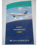 Airline Collectibles - US AIRWAYS - SAFETY INFORMATION CARD - A319 - £15.44 GBP