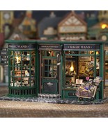 Magic Wand Shop DIY Miniature Kit – Light-Up Wooden Dollhouse with LED