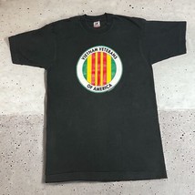 VTG Vietnam Veterans of American POW MIA 1992 Single Stitch Mens L Black T-Shirt - £26.13 GBP