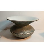 Antique Spittoon Green Cast Iron and Enamel Lined - $95.00