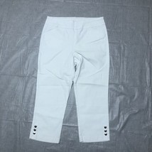 Tribal Capri Womens 10 White Stretch Front Pockets Summer Pants - £15.57 GBP