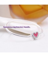 925 Silver Keith Haring Collection Moments Radiant Heart Snake Chain Bra... - $45.96 CAD+