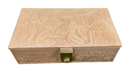 Boîte à bijoux en cuir véritable faite à la main, boîte de rangement de... - £46.88 GBP