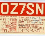 OZ7SN QSL Card Copenhagen Denmark  1958 - $10.89
