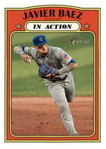 2021 Topps Heritage #52 Javier Baez NM Near Mint Cubs In Action - $1.67