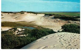 Vintage Sand Dunes Cape Cod Massachusetts Postcard landscapes my footprints - £2.36 GBP