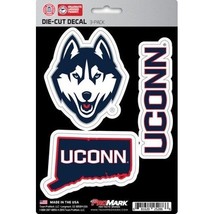 uconn connecticut huskies team logo mascot college sticker decal set usa made - £19.80 GBP